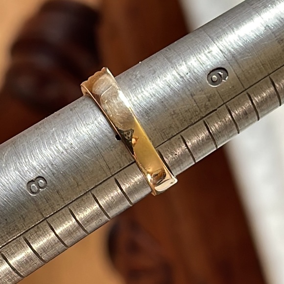 14k Bezel Diamond Band Ring - Picture 7 of 8